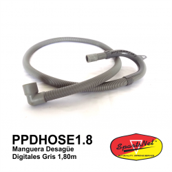 Manguera Desagüe Digitales Gris 1,80m PPDHOSE1.8