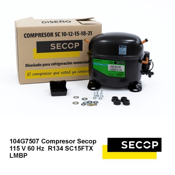 Compresor Secop 115 V 60 Hz  R134 SC15FTX  LMBP