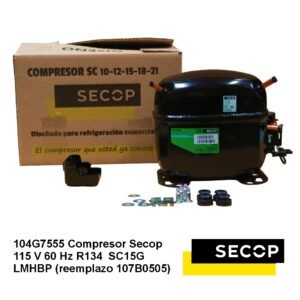 Compresor Secop 115 V 60 Hz R134  SC15G  LMHBP