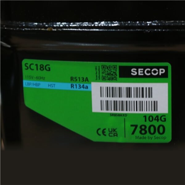 Compresor Secop 115 V 60 Hz R134 SC18G