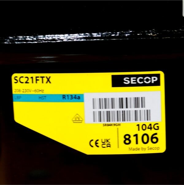 Compresor Secop 220 V 60 Hz R134  SC21FTX  LBP