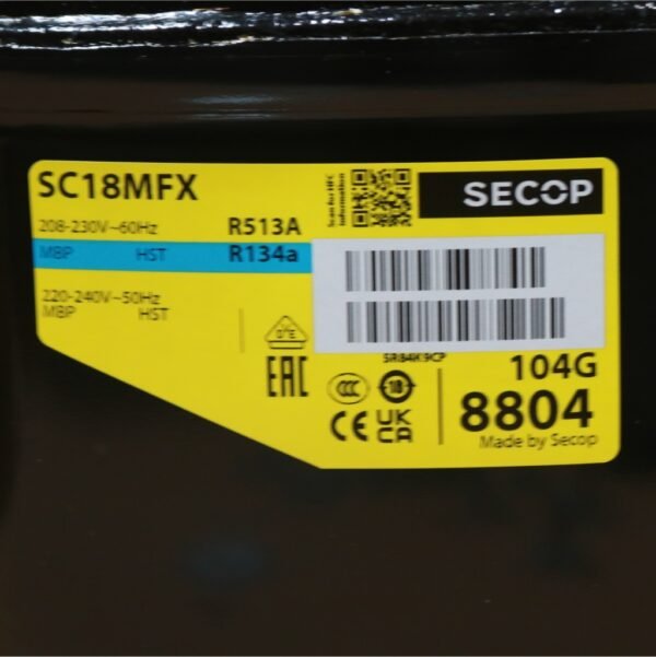 Compresor Secop 220 V 60 Hz R134  SC18MFX  MBP