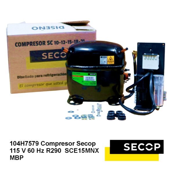 Compresor Secop 115 V 60 Hz R290  SCE15MNX  MBP