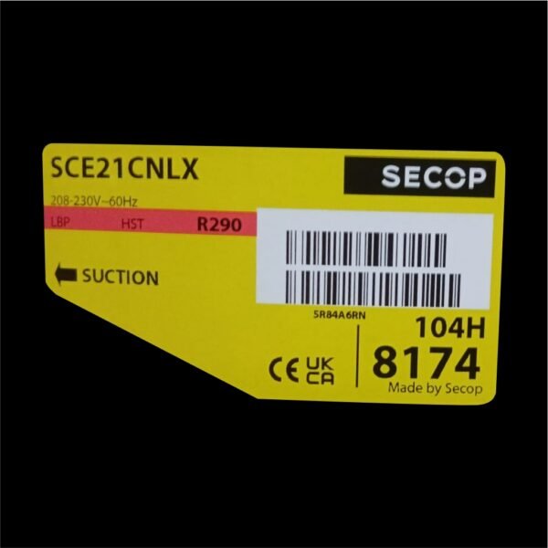 Compresor Secop 220 V 60 Hz R290  SCE21CNLX LBP