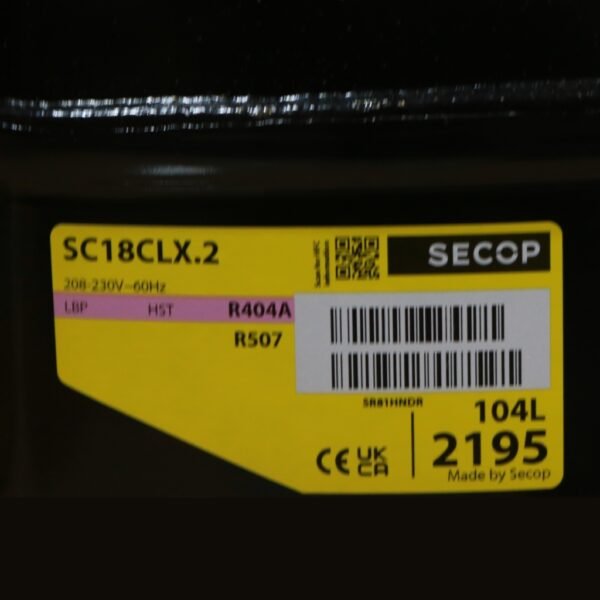 Compresor Secop 220 V 60 Hz R404  SC18CLX.2 LBP