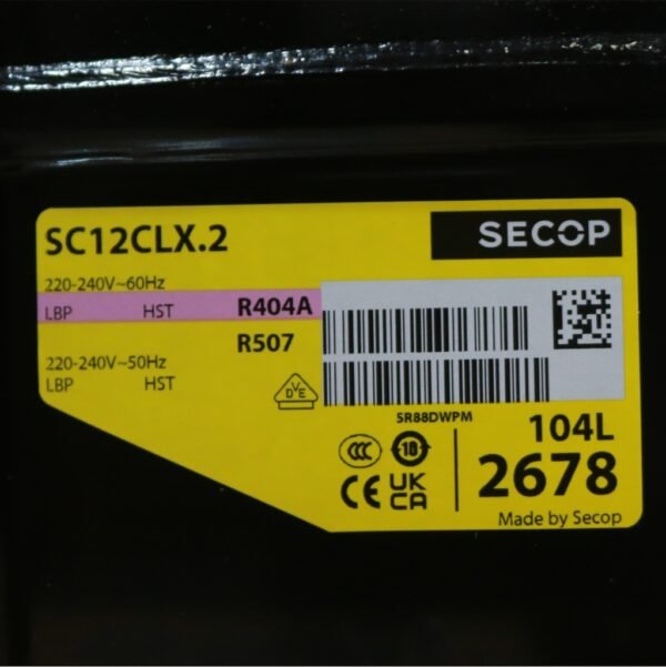 Compresor Secop 220 V 60 Hz R404  SC12CLX.2 LBP