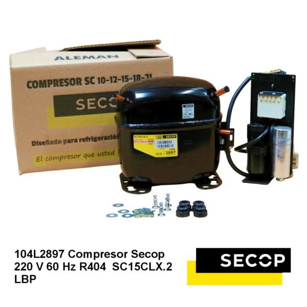 Compresor Secop 220 V 60 Hz R404  SC15CLX.2 LBP
