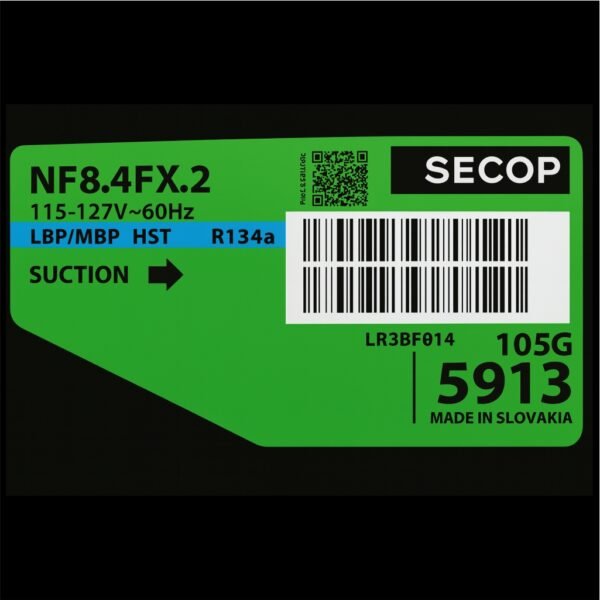 Compresor Secop 115 V 60hz R134 NF8.4FX.2
