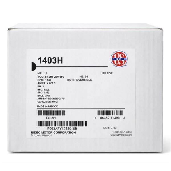 Us Motors Alta Eficiencia 1 HP 208-230 / 460