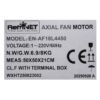 18 2 RNAF18L4450 Motor Ventilador Axial 18" 220V 60Hz 1Ph 4P Ip54 Succion Refrinet