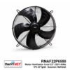 22 1 RNAF22P6550 Motor Ventilador Axial 22" 220V 60Hz 1Ph 6P Ip54 Succion Refrinet