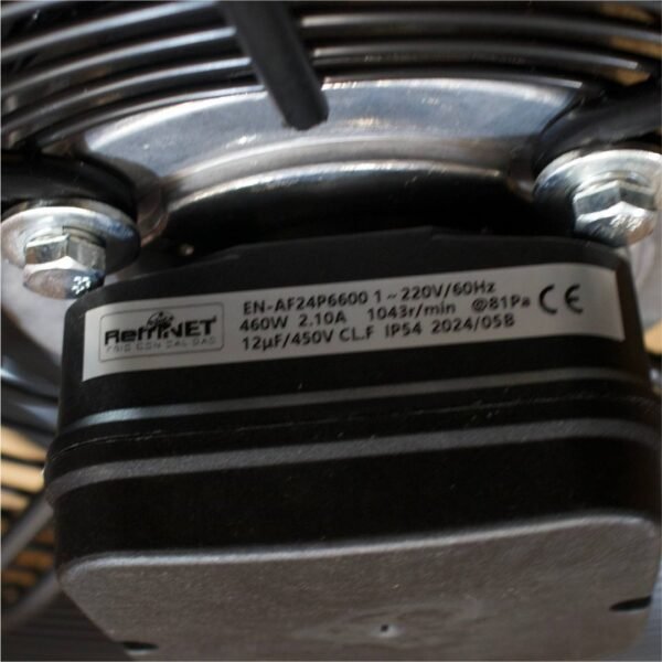 24 3 RNAF24P6600 Motor Ventilador Axial 24" 220V 60Hz 1PH 6p IP54 Succion Refrinet