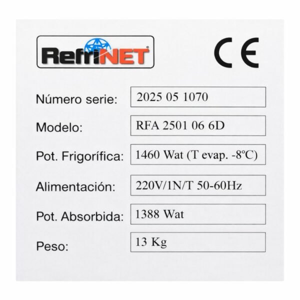Evaporador Rfa 2501 06 6D 220V 60Hz